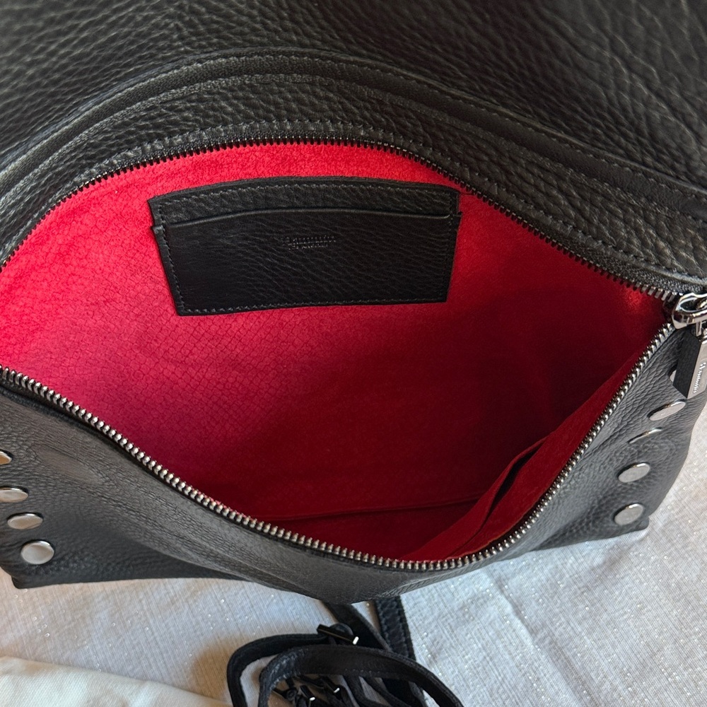Hammitt Black Clutch with Red Zipper - Picture 3 of 3